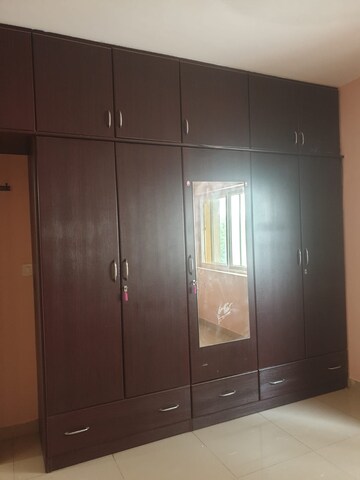 Bathroom in 3 BHK Apartment at Mantri Webcity, Hennur – for Rent