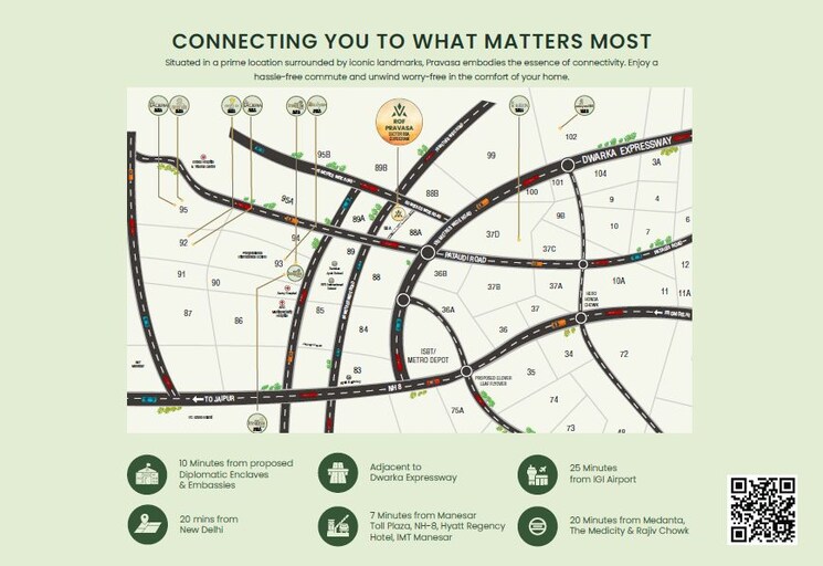 Map Location, rof-pravasa 3 Bedroom 1857 Sq.Ft. Builder Floor In Sector 88a Gurgaon 8608850
