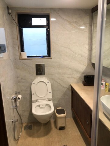 Bathroom in 3 BHK Apartment at Cumballa Crest, Cumbala Hill – for Rent