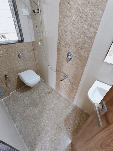 Bathroom in 1 BHK Apartment at Kopar Khairane – for Rent