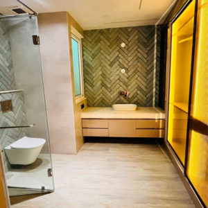Bathroom in 4 BHK Builder Floor at Sushant Lok 3, Sector 57 – for Sale