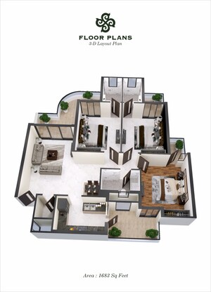 Floor Plan in 3 BHK Independent House at KharaR-Kurali Highway – for Sale