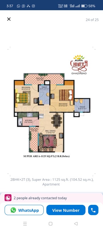 2 BHK Apartment For Sale in Nitishree Aura Chimera, Raj Nagar Extension