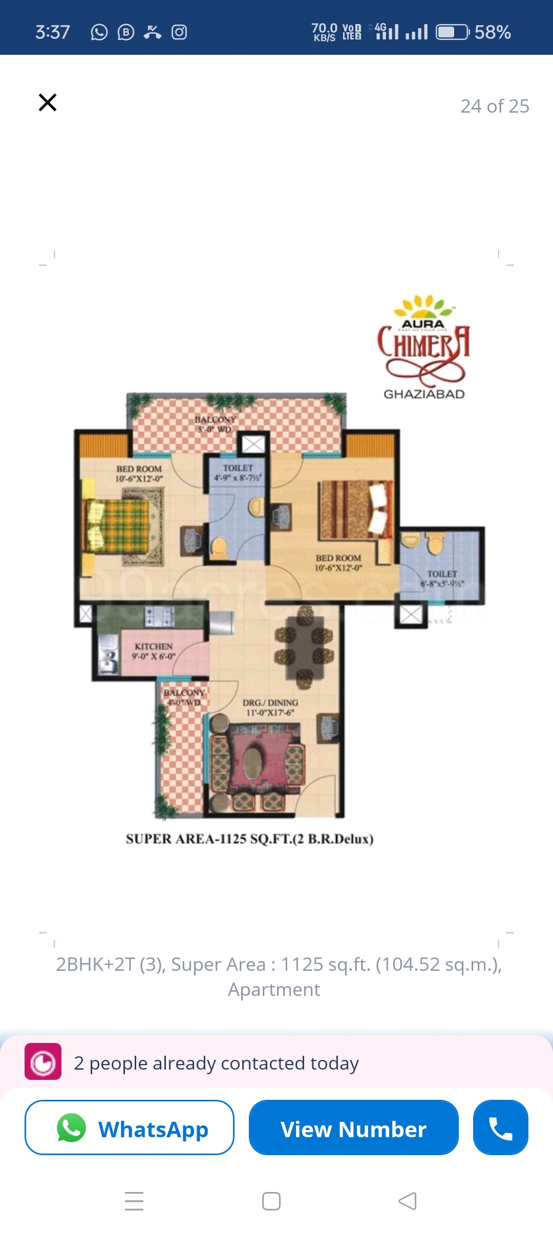 2 BHK Apartment For Sale in Nitishree Aura Chimera
