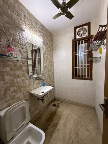 Bathroom in 3 BHK Builder Floor at Vasant Enclave – for Rent