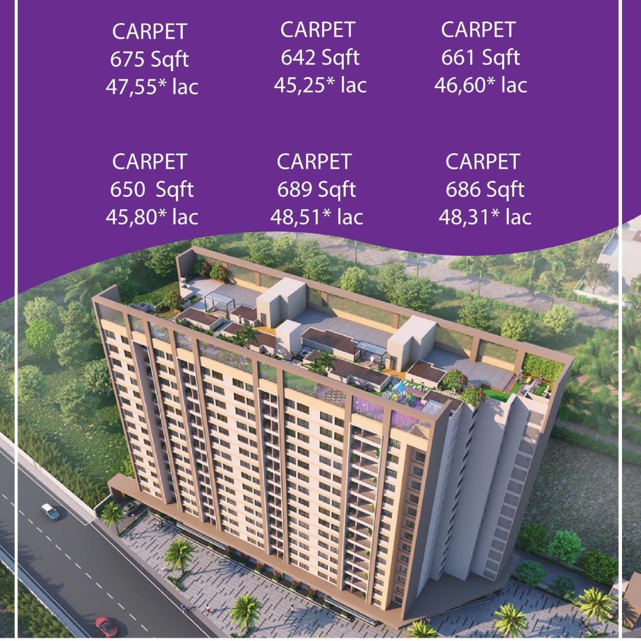 2 BHK + Extra Room 675 Sq.Ft. Apartment in Nageshwar Golden Sunshine