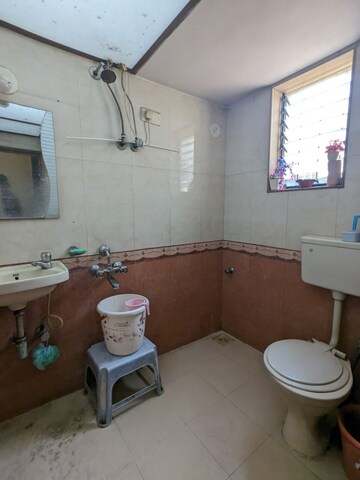 Bathroom in 3 BHK Apartment at Parsik Nagar – for Sale