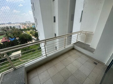 Balcony in 3 BHK Apartment at Puravankara Elita Promenade, Jp Nagar – for Rent