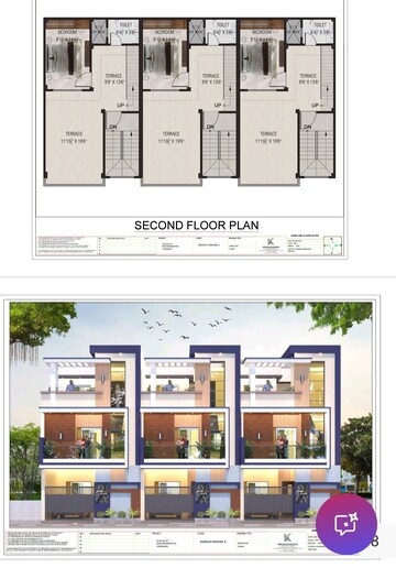 Floor Plan in 4 BHK Villa at Mahamanapuri Colony – for Sale