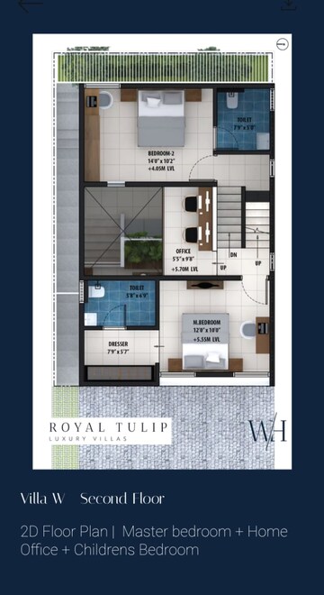 Floor Plan in 3 BHK Villa at Whitehill Royal Tulip, Sarjapur – for Sale