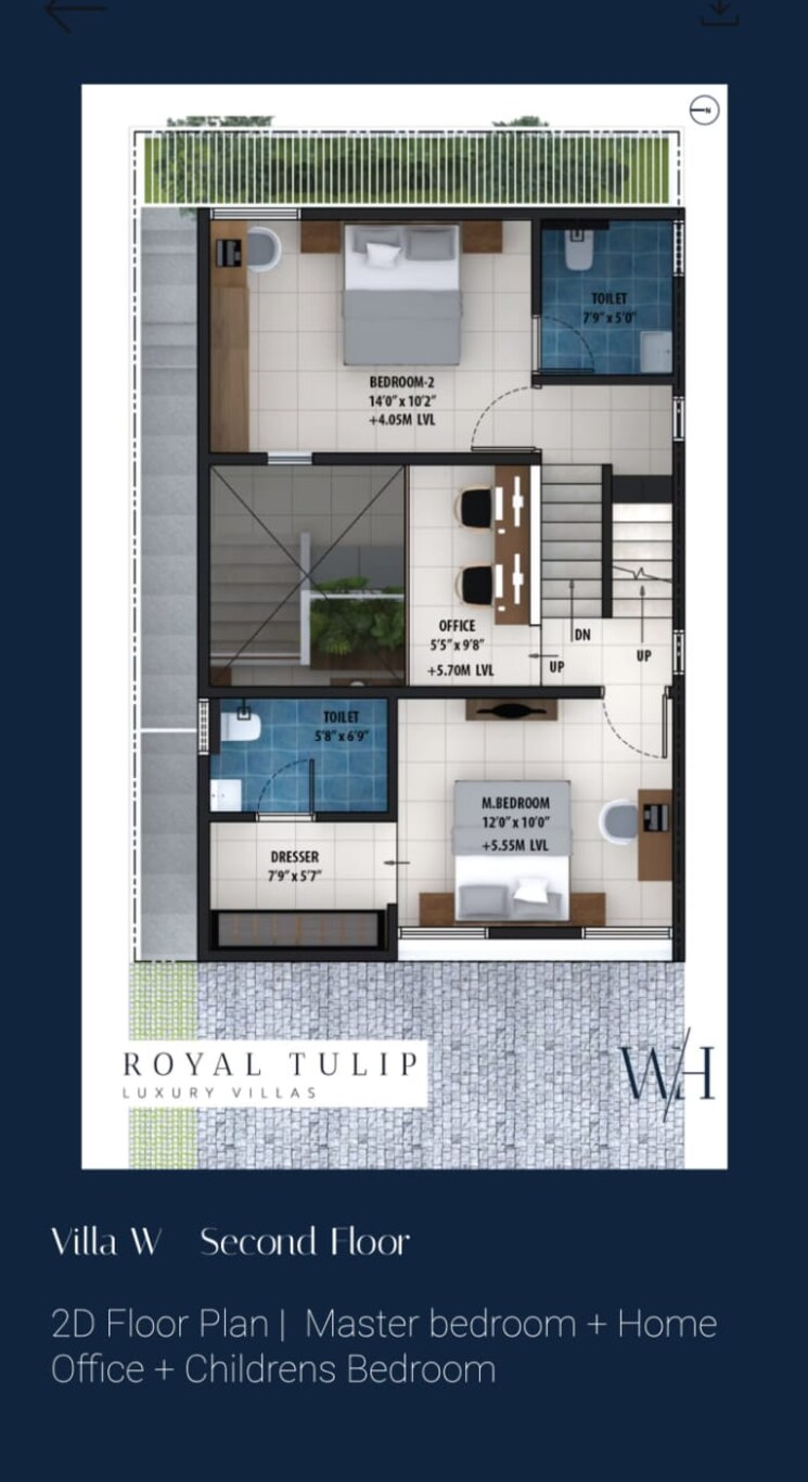 Floor Plan, whitehill-royal-tulip 3 Bedroom 1900 Sq.Ft. Villa In Sarjapur Bangalore 8614584
