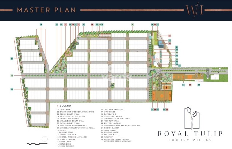 Master Plan, whitehill-royal-tulip 3 Bedroom 1900 Sq.Ft. Villa In Sarjapur Bangalore 8614584
