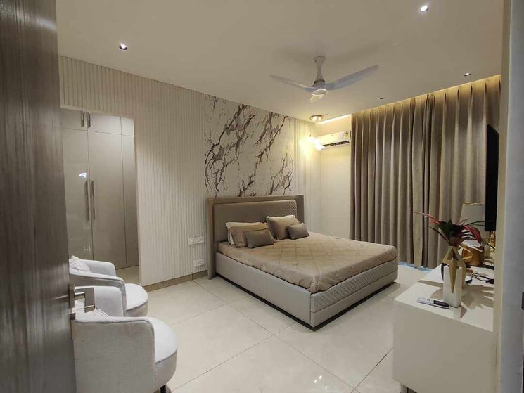Living Room, maya-green-lotus-saksham 5 Bedroom 3360 Sq.Ft. Apartment In International Airport Road Zirakpur 8615989