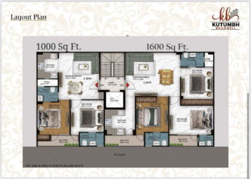 Floor Plan in 2 BHK Builder Floor at Upsidc Site C – for Sale