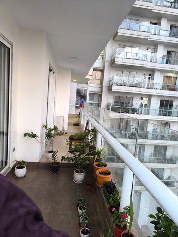 Balcony in 3 BHK Apartment at Omkar Alta Monte, Malad East – for Rent