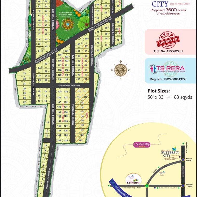 Map Location, aravind-infra-plots  200 Sq.Yd. Plot In Amangal Hyderabad 8616285