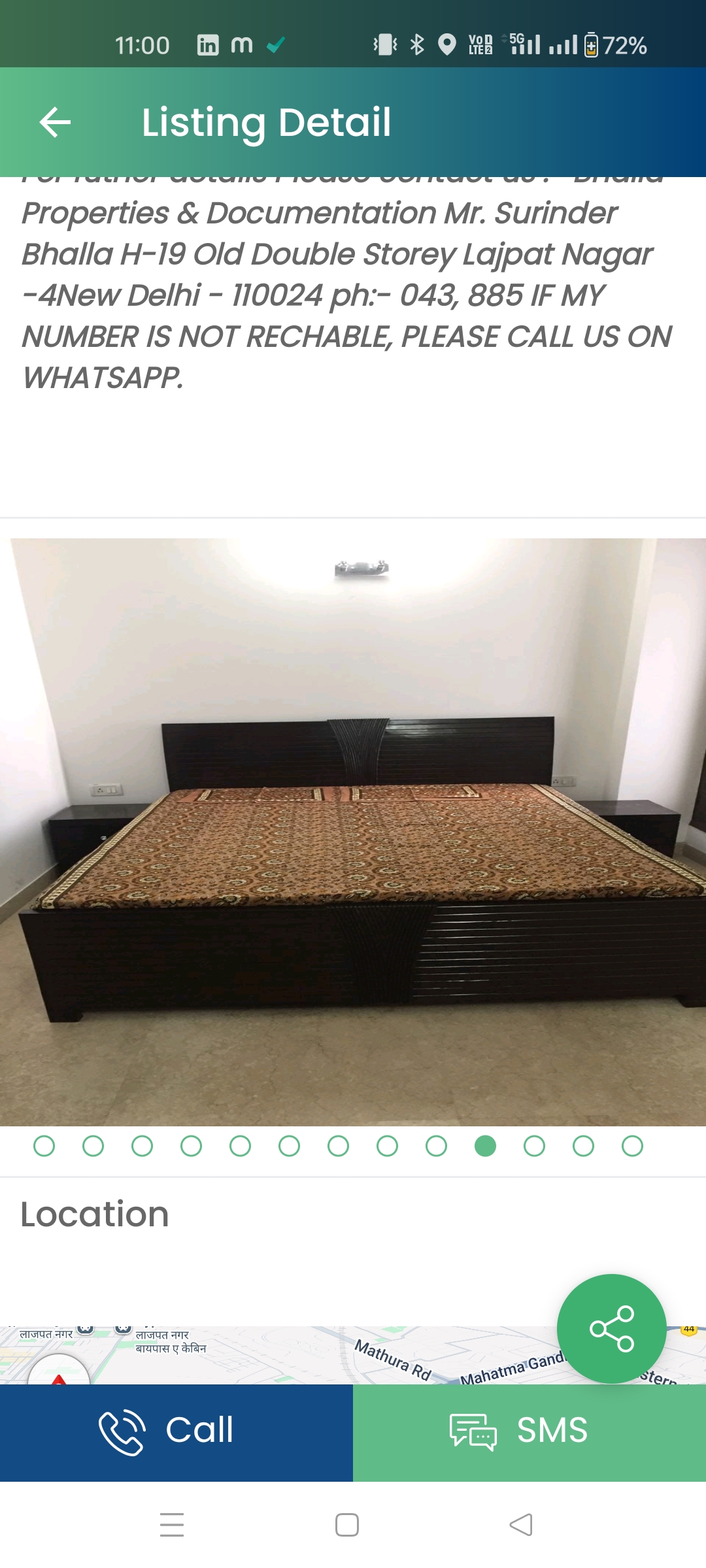 Bedroom, new rajinder nagar 2 Bedroom 687 Sq.Ft. Independent House In New Rajinder Nagar Delhi 8617108