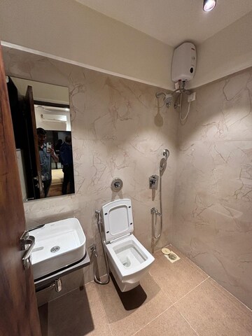 Bathroom in 1 BHK Apartment at Chaitanya Anand Lunkhod CHSL, Andheri West – for Rent