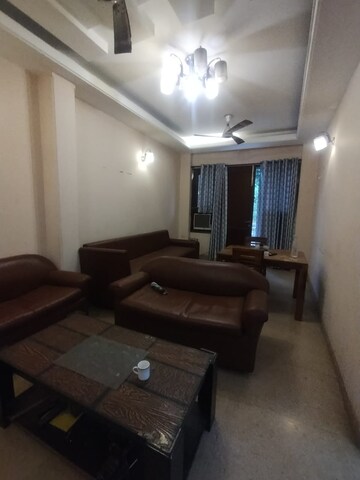 Living Room in 3 BHK Builder Floor at Ansal Sushant Apartments, Sushant Lok I – for Rent