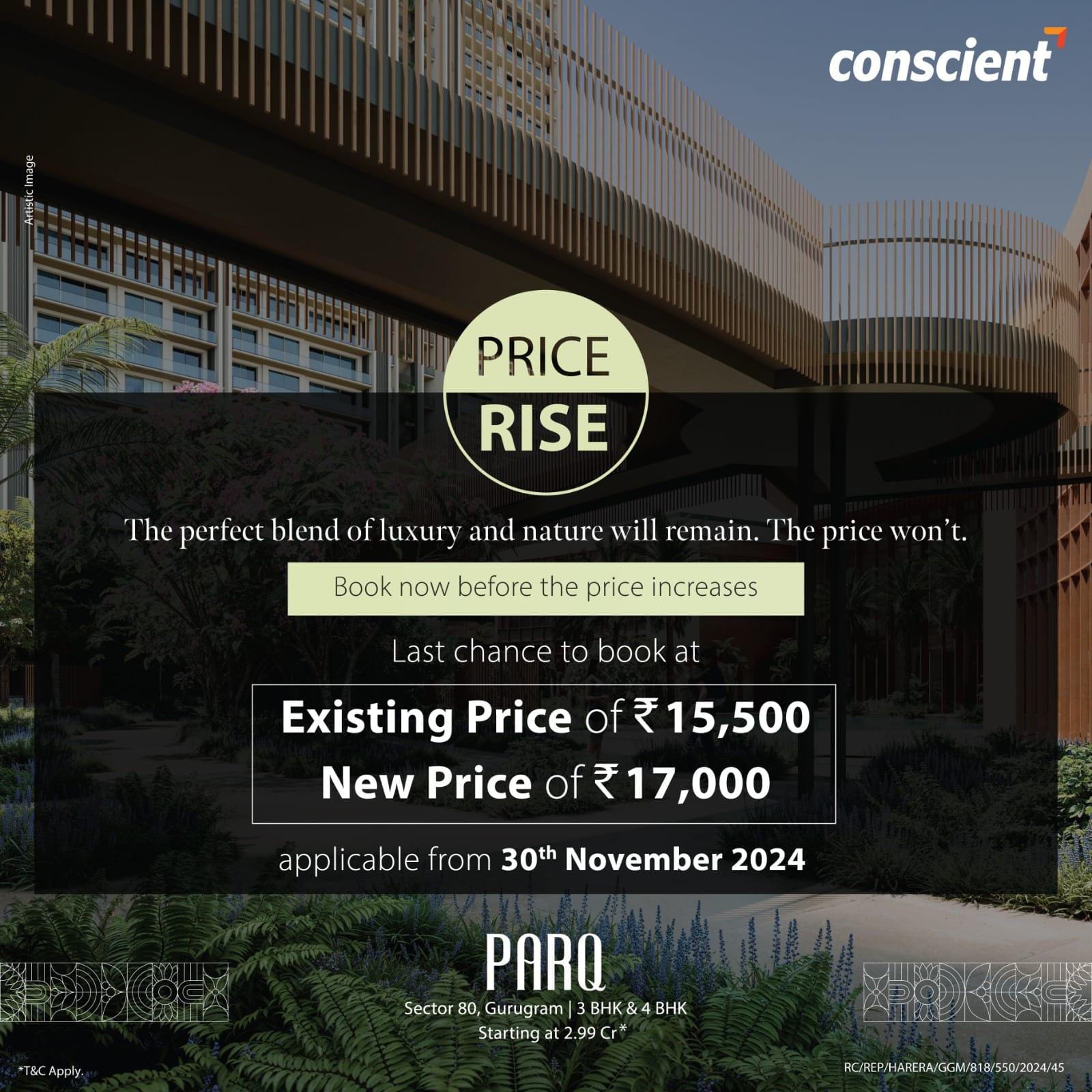 3 BHK Apartment For Sale in Conscient Parq