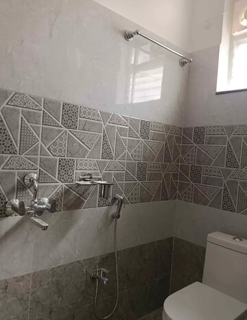 Bathroom in 3 BHK Apartment at Rajapushpa Provincia, Narsingi – for Rent