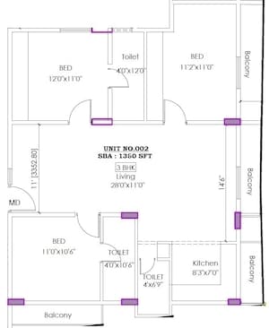 3 BHK Apartment – Map Location View at Sarjapur Road - for Sale