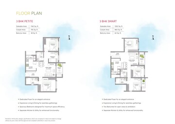 Floor Plan in 2.5 BHK Apartment at Sparkle Atmos, Chandapura Anekal Road – for Sale