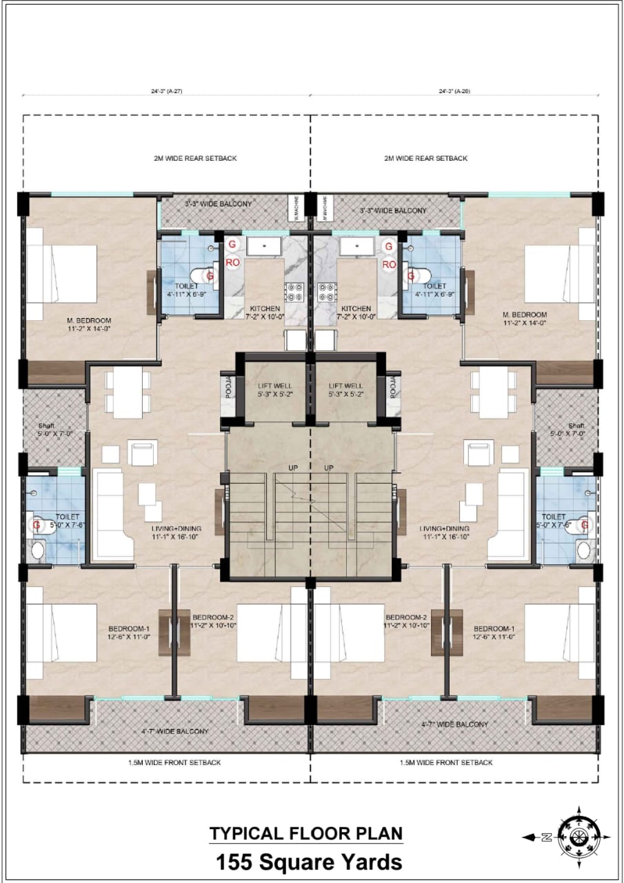 3 BHK + Pooja Room,Extra Room Builder Floor For Sale in Shree Vardhman Nature Valley