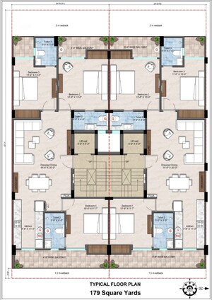 Floor Plan in 3 BHK Builder Floor at Shree Vardhman Nature Valley, Sector 70 – for Sale