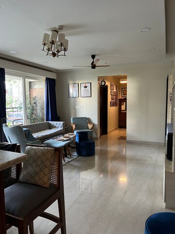 Living Room in 4 BHK Apartment at Prestige Misty Waters, Hebbal – for Sale