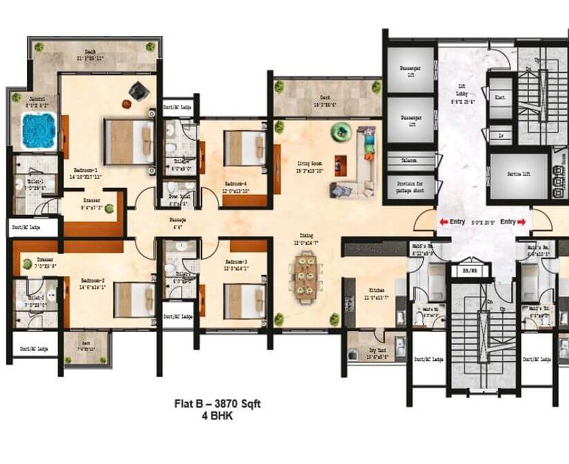 4 BHK Apartment For Sale in SNN Clermont