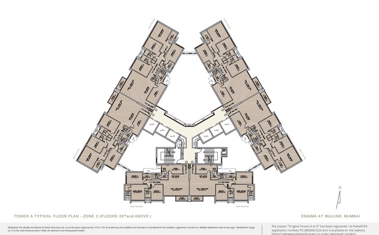 Master Plan, oberoi-enigma 3 Bedroom 1415 Sq.Ft. Apartment In Mulund West Mumbai 8622254