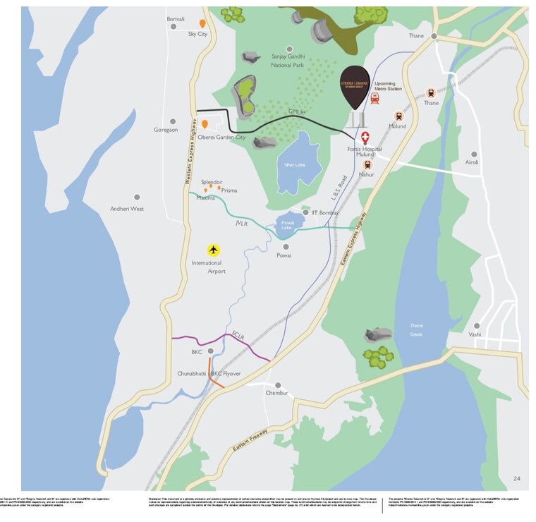 Map Location, oberoi-enigma 3 Bedroom 1415 Sq.Ft. Apartment In Mulund West Mumbai 8622254