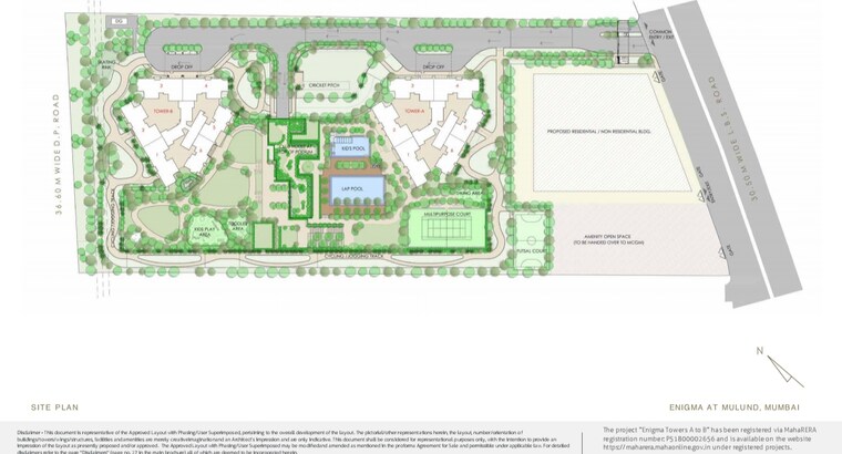 Master Plan, oberoi-enigma 3 Bedroom 1415 Sq.Ft. Apartment In Mulund West Mumbai 8622254
