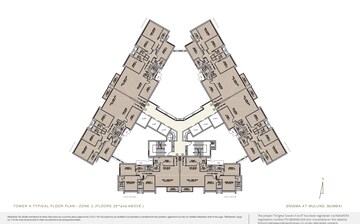 Master Plan in 4 BHK Apartment at Oberoi Enigma, Mulund West – for Sale