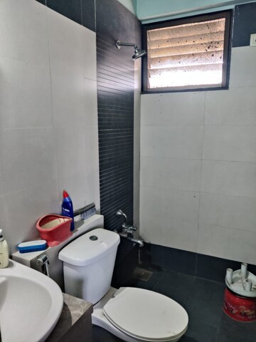 Bathroom in 3 BHK Apartment at Makarba – for Rent