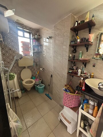 Bathroom in 1 BHK Apartment at Bandra West – for Rent