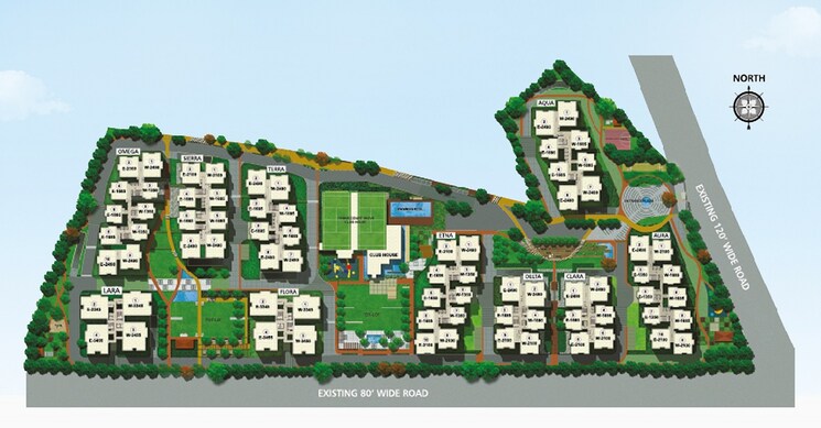 Master Plan, rajapushpa-atria 3 Bedroom 2100 Sq.Ft. Apartment In Gachibowli Hyderabad 8622847