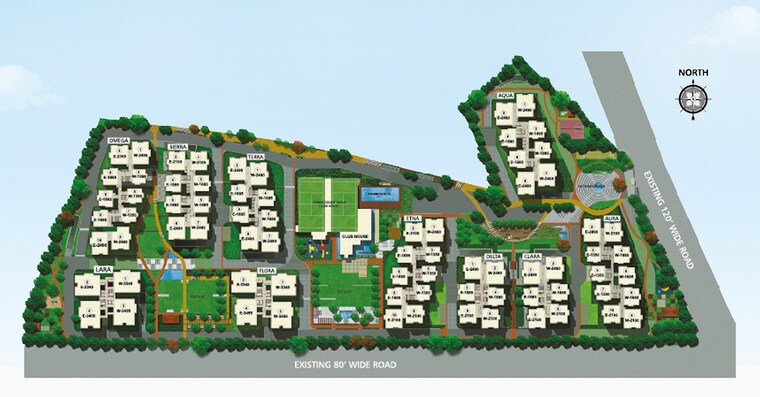 Master Plan, rajapushpa-atria 3 Bedroom 2100 Sq.Ft. Apartment In Gachibowli Hyderabad 8622847