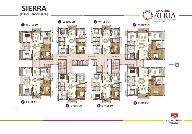 Master Plan, rajapushpa-atria 3 Bedroom 2100 Sq.Ft. Apartment In Gachibowli Hyderabad 8622847