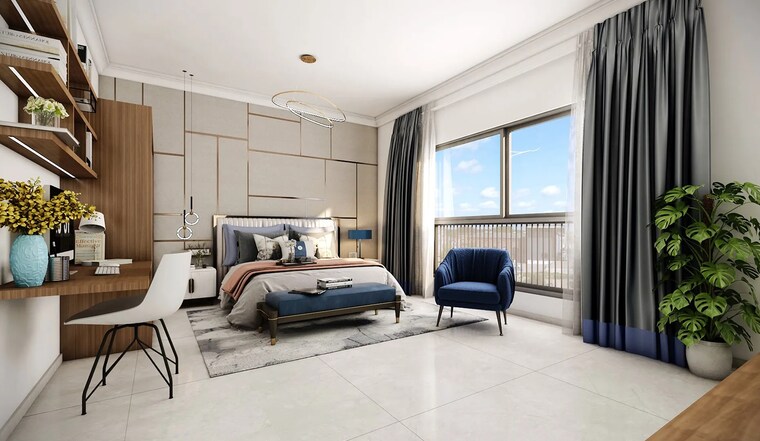 Living Room, prestige-clairemont 3 Bedroom 2257 Sq.Ft. Apartment In Kokapet Hyderabad 8622914