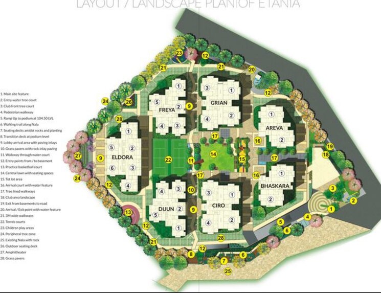 Master Plan, lansum-etania 3 Bedroom 1890 Sq.Ft. Apartment In Gachibowli Hyderabad 8622950