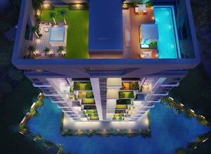 Living Room in 3 BHK Apartment at Merlin Iland, Picnic Garden – for Sale