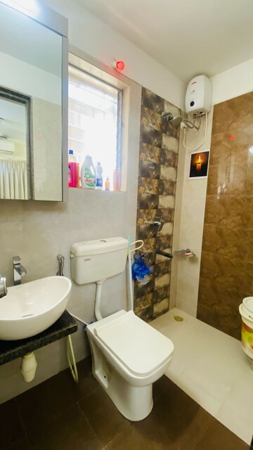 Bathroom in 1.5 BHK Apartment at Neel Sidhi Infinity, New Panvel – for Rent