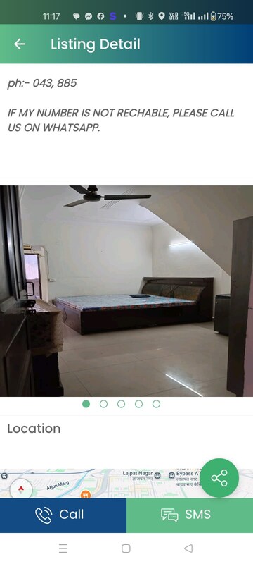 1 BHK Independent House For Rent in Lajpat Nagar 4