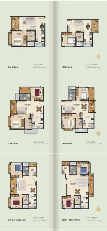 Floor Plan in 2 BHK Apartment at Kalyani Living Tree, Bagaluru  – for Sale