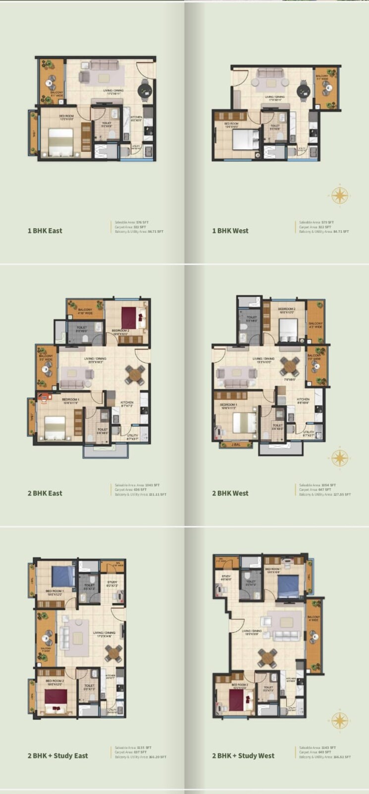 Floor Plan, kalyani-living-tree 3 Bedroom 1316 Sq.Ft. Apartment In Bagaluru Bangalore 8624204