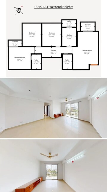 Team Area in 3 BHK Apartment at DLF Westend Heights New Town, Akshayanagar – for Sale