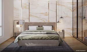Bedroom in 2 BHK Apartment at Adarsh Park Heights, Varthur Road – for Sale