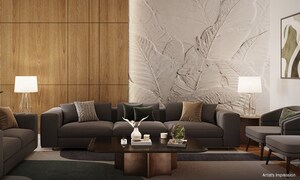 Living Room in 3 BHK Apartment at Adarsh Park Heights, Varthur Road – for Sale